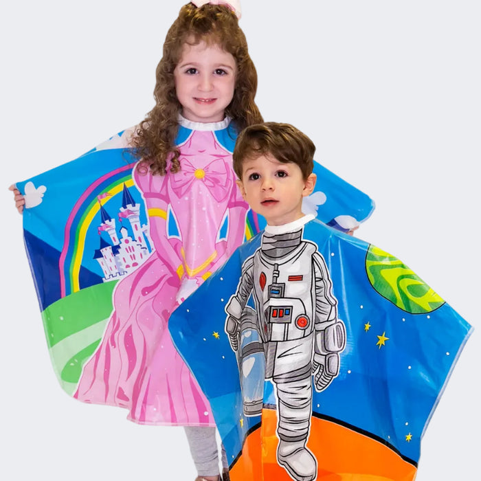 Astronaut & Princess Kids Shampoo Cape 2-Pack