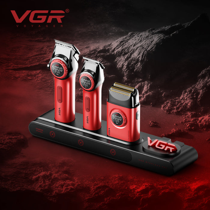 VGR V-Stepless Pro 3-in-1 Professional Barber Combo