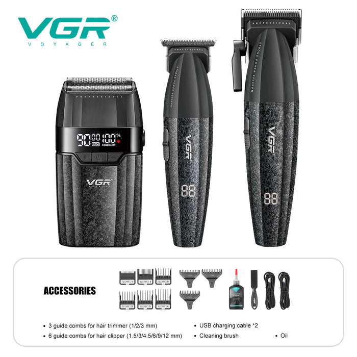 VGR V-640 S3 Professional Barber Combo 3-in-1