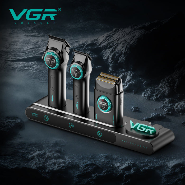 VGR V-Stepless Pro 3-in-1 Professional Barber Combo