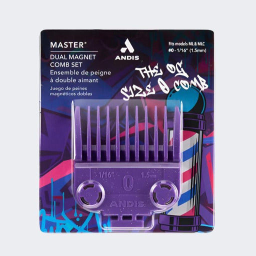 Andis Master Dual Magnet OG Size 0 Comb - PACK OF 5