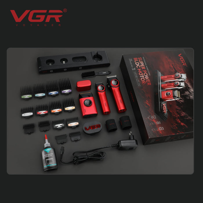 VGR V-Stepless Pro 3-in-1 Professional Barber Combo
