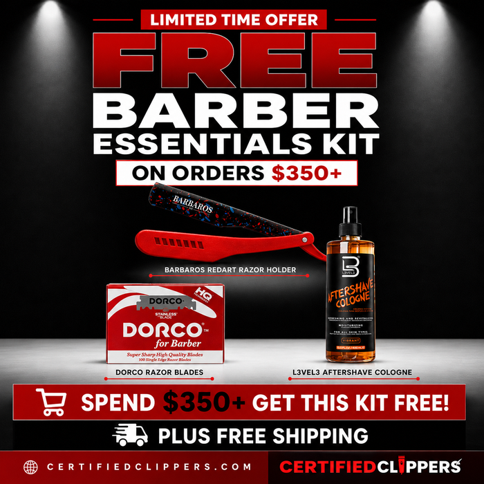 FREE Barber Essential Kit - Aftershave Cologne, Blades & Razor Holder