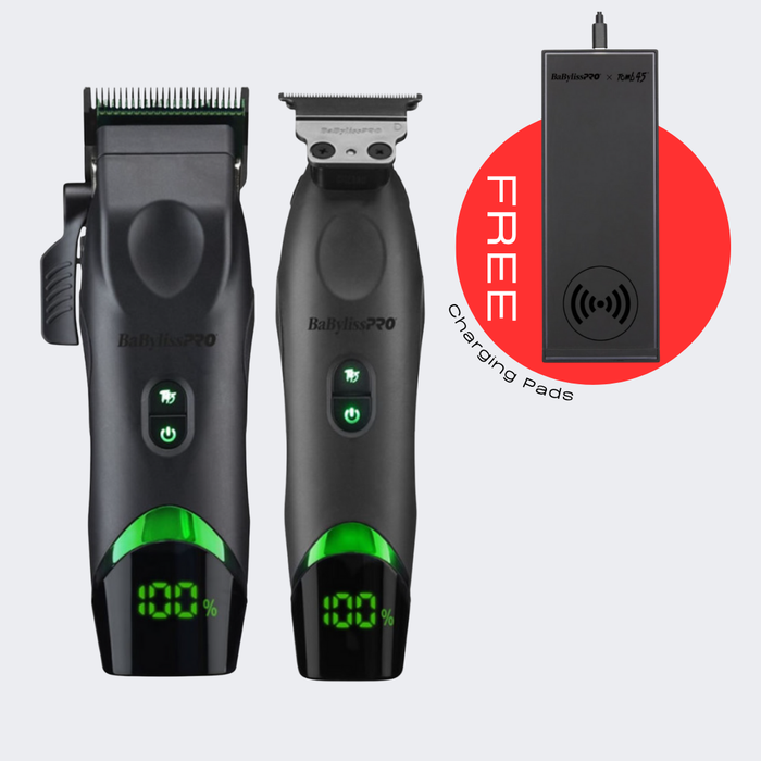 BaBylissPRO x Tomb45 Wireless-Charging Clipper + Trimmer Combo with FREE Changing Pad