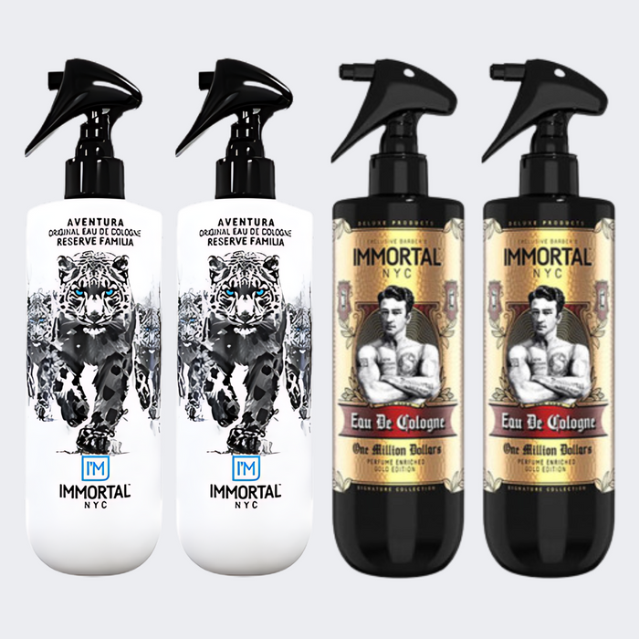 Immortal NYC One Million Dollars and Aventura Reserve Cologne – 16.9oz - PACK OF 4