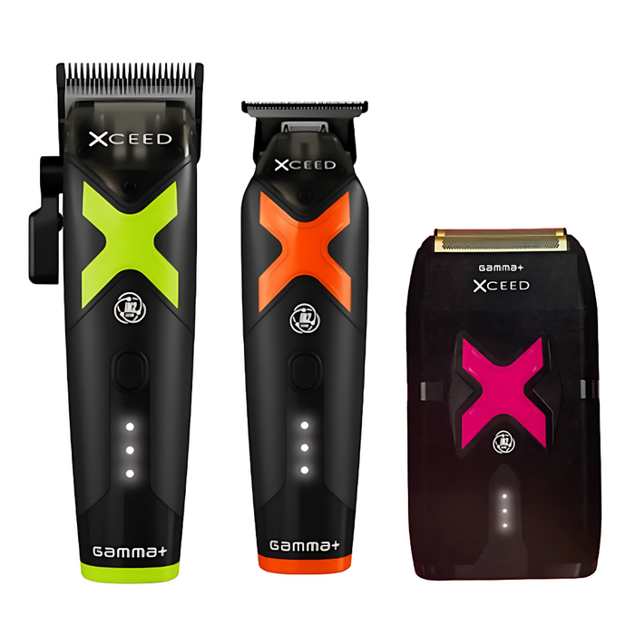 Gamma+ XCEED IN2 Vector Motor Cordless Clipper + Trimmer + Shaver COMBO