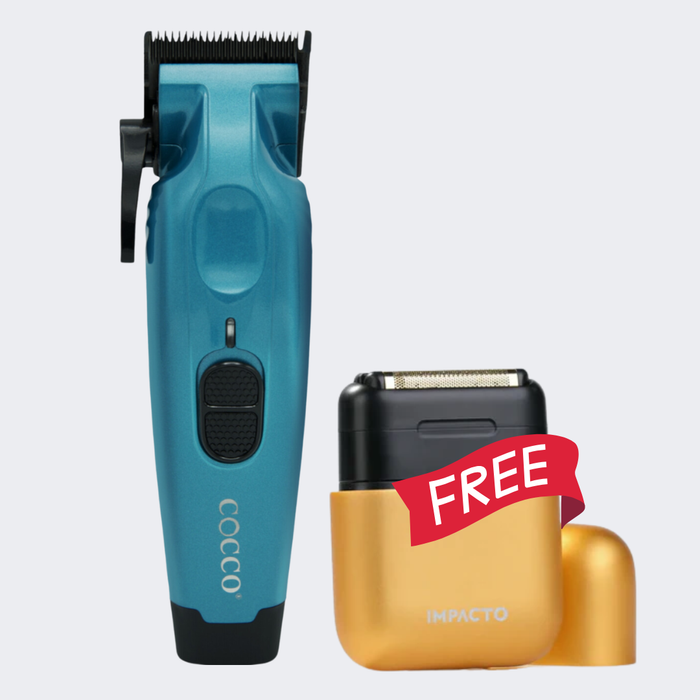 Cocco Pro Hyper Veloce Clipper Dark Teal with FREE Impacto Wet/Dry Shaver