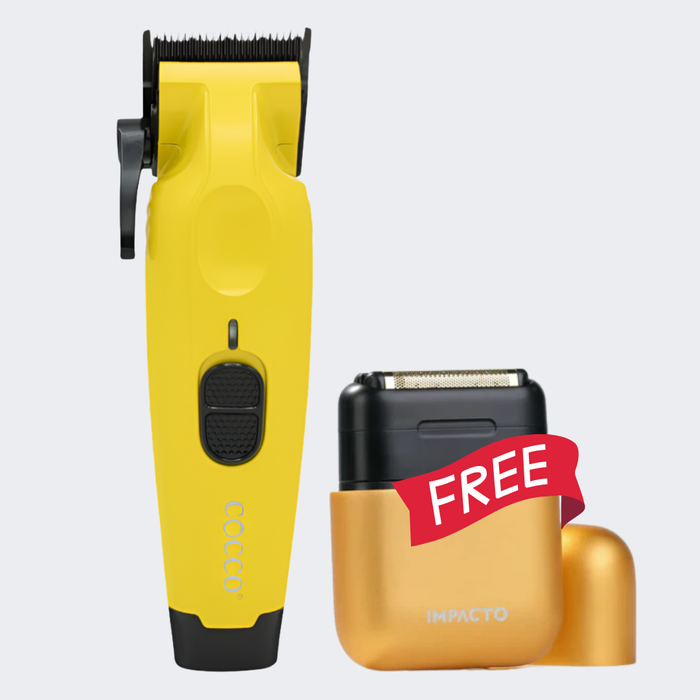 Cocco Pro Hyper Veloce Clipper Yellow with FREE Impacto Wet/Dry Shaver