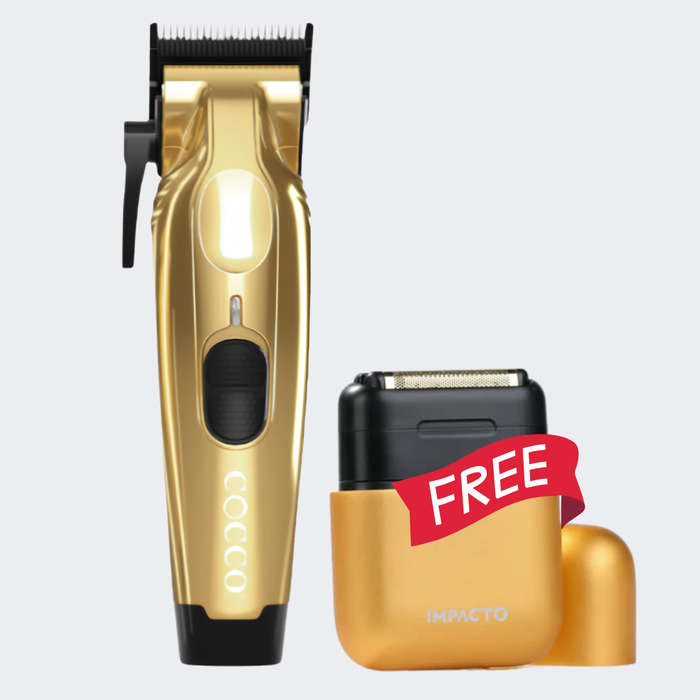 Cocco Veloce Pro Clipper Gold with FREE Impacto Wet/Dry Shaver