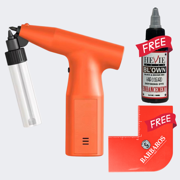 Certified Clippers Wireless Airbrush Spray Gun Kit No Clog with FREE Hevie Enhance Blown 2oz and Barbaros Enhancement Card
