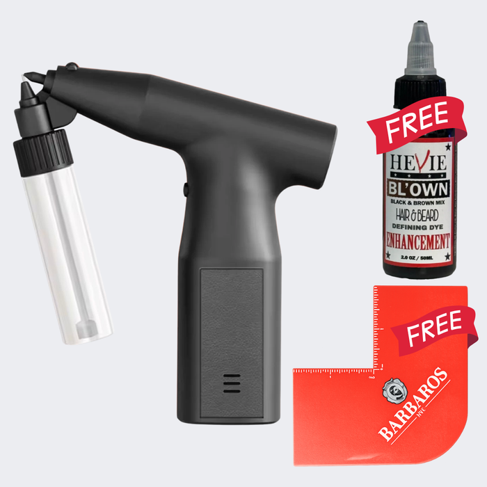 Certified Clippers Wireless Airbrush Spray Gun Kit No Clog with FREE Hevie Enhance Blown 2oz and Barbaros Enhancement Card