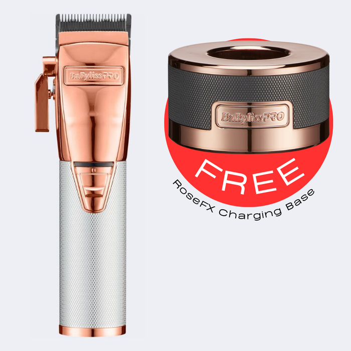 BaBylissPRO® RoseFX+ All-Metal Lithium Clipper FX870NRG with FREE Charging Base