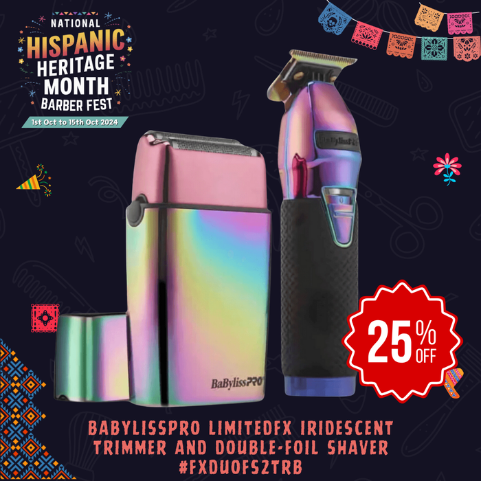 BaBylissPRO LimitedFX Iridescent Trimmer and Double-Foil Shaver #FXDUOFS2TRB