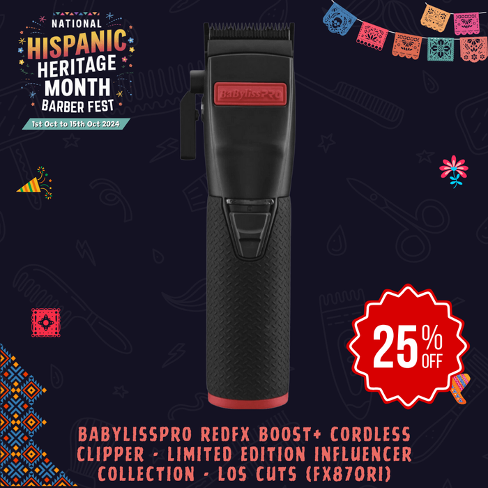 BaBylissPRO RedFX BOOST+ Cordless Clipper - Limited Edition Influencer Collection - Los Cuts (FX870RI)