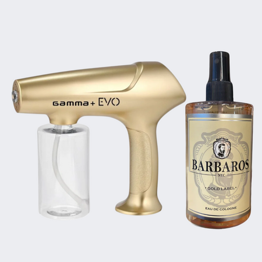 Gamma+ EVO Nano Mister Gold + Barbaros Aftershave Cologne Bundle