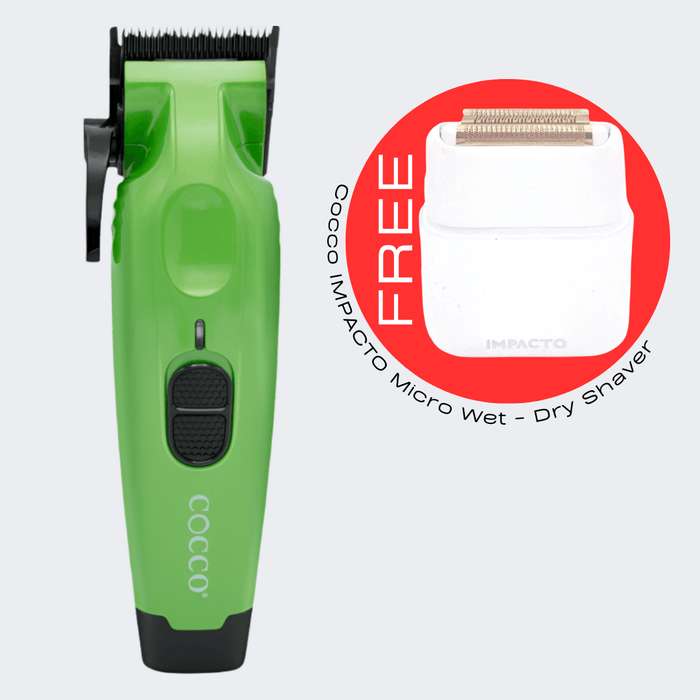 Cocco Pro Hyper Veloce Clipper Green with FREE Cocco IMPACTO Micro Wet - Dry Shaver