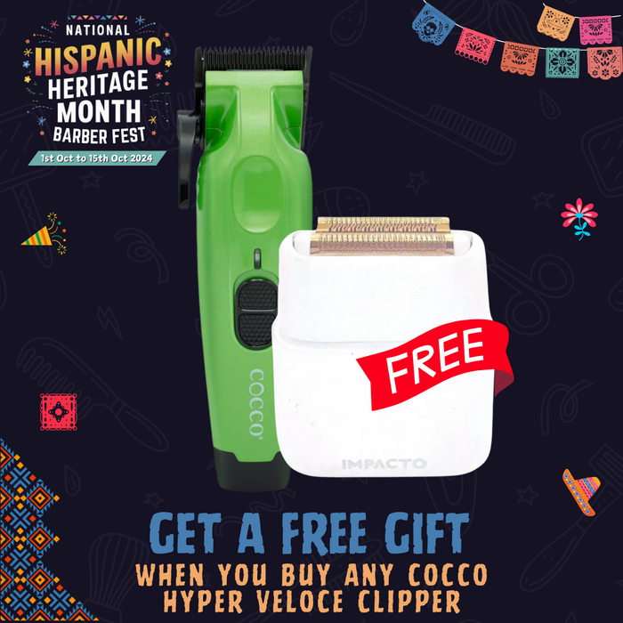 Cocco Pro Hyper Veloce Clipper Green with FREE Cocco IMPACTO Micro Wet - Dry Shaver