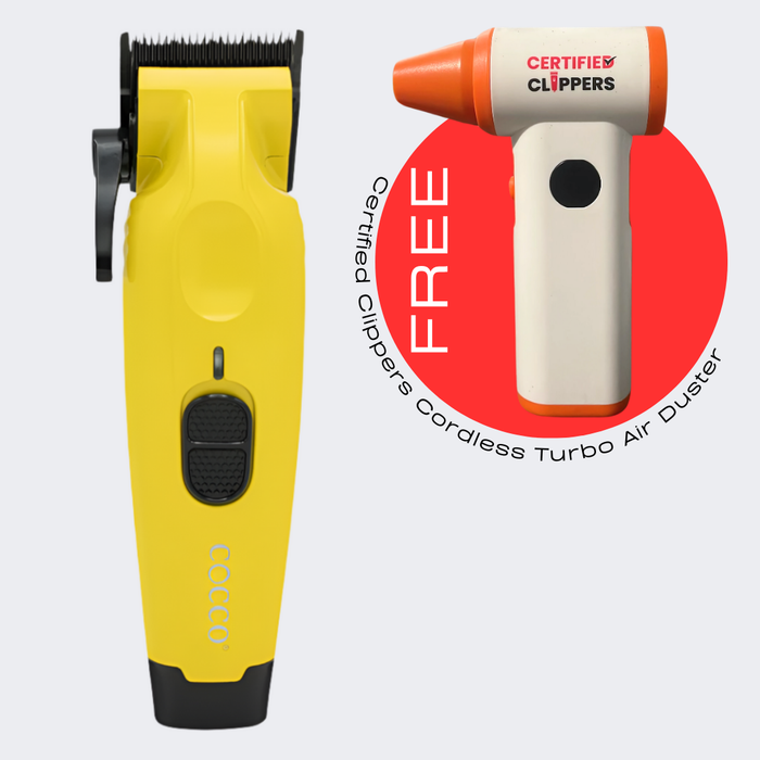 Cocco Pro Hyper Veloce Clipper Yellow with FREE Cordless Turbo Air Duster