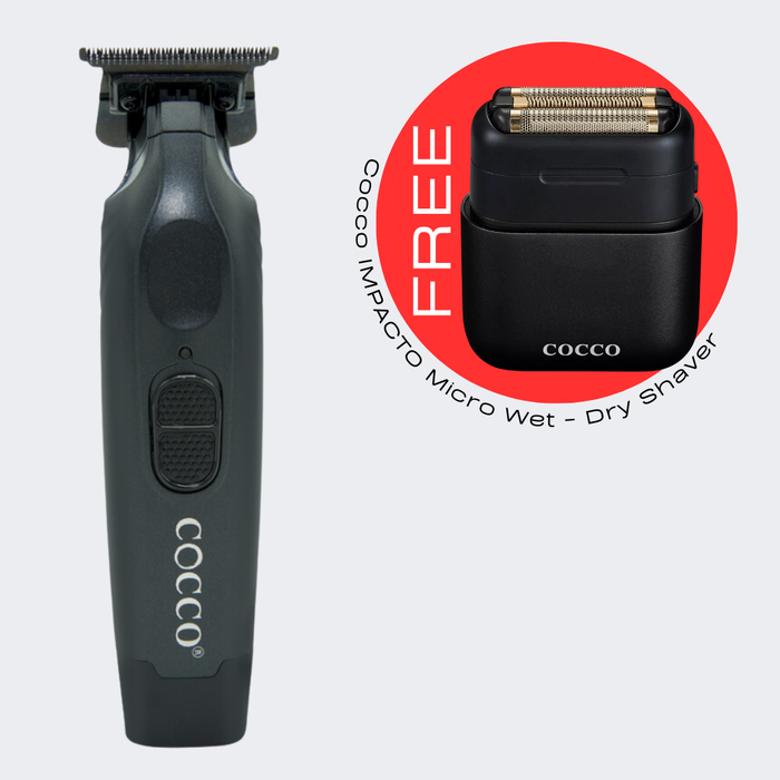 Cocco Veloce Pro Cordless Trimmer Black with FREE Impacto Wet-Dry Shaver