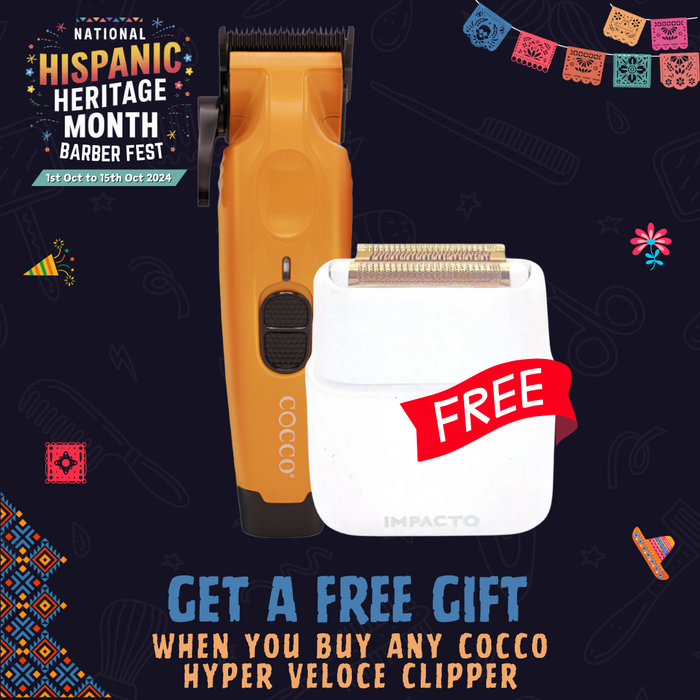 Cocco Pro Hyper Veloce Clipper Orange with FREE Cocco IMPACTO Micro Wet - Dry Shaver