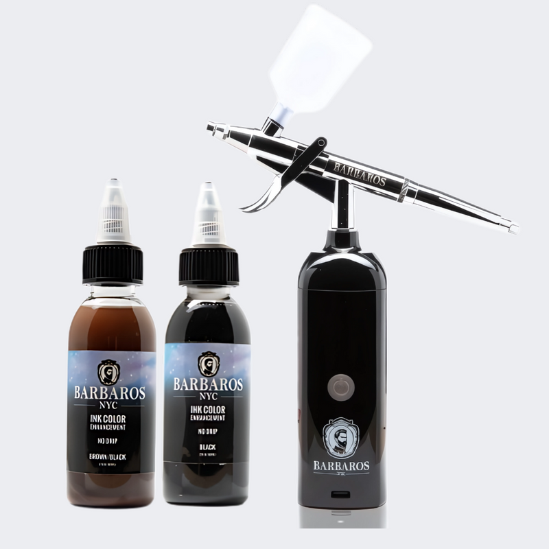 Barbaros Airbrush with Enhancement Dye Set (Black & Brown)