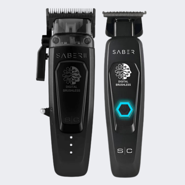 StyleCraft Saber II Clipper + Saber Trimmer Combo – Black