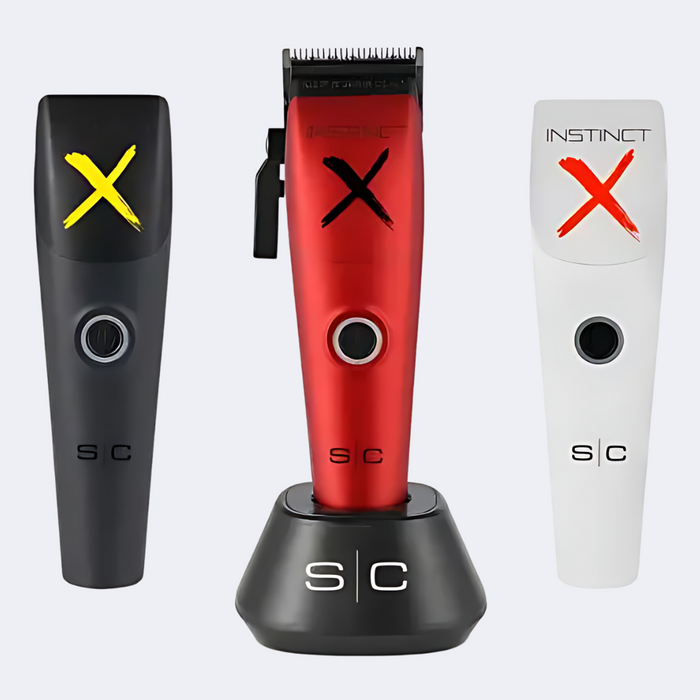 StyleCraft Instinct-X Cordless Hair Clipper SC608M with FREE Replacement Fixed Gold Titanium Taper Clipper Blade