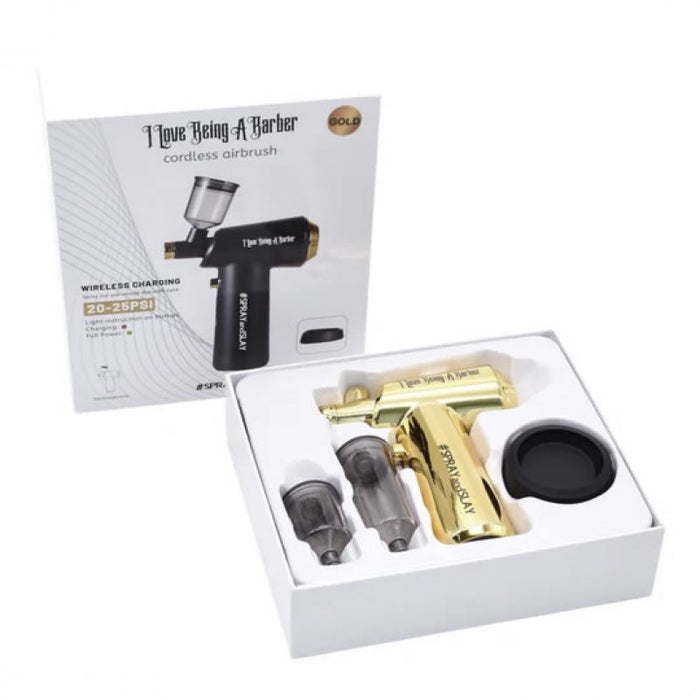 Barber Must Haves Subscription Box - Cordless AirBrush + Hevie Enhancement Black & Brown 2oz