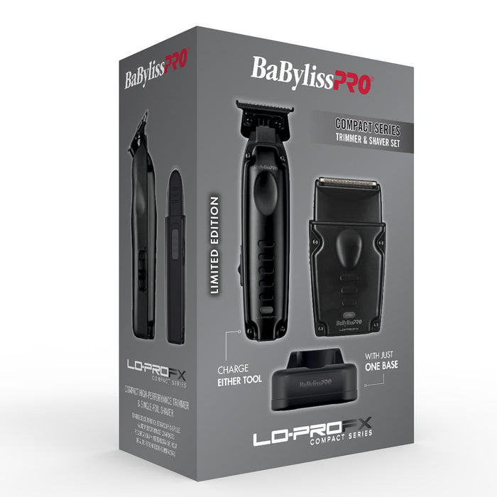 BaBylissPRO Compact LO-PRO Trimmer & Single Foil Shaver Combo (FX72FSPKMB)