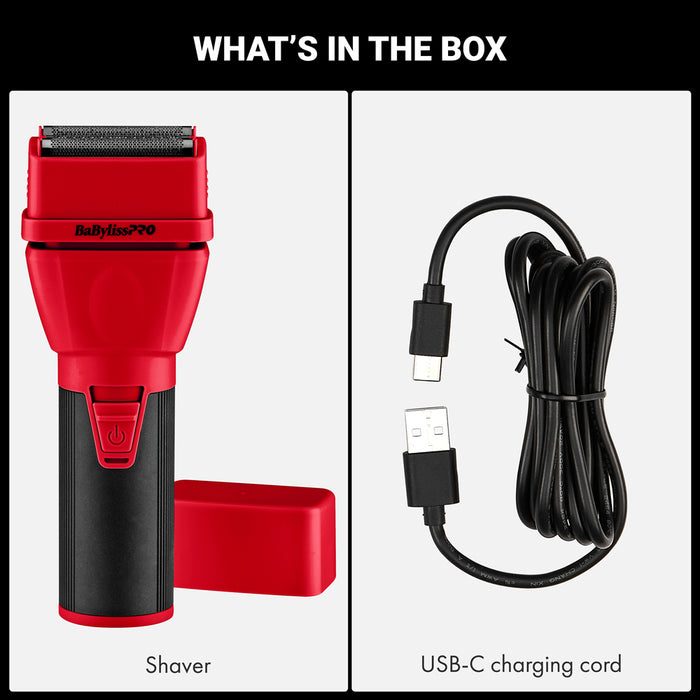 BaBylissPRO COREFX Double-Foil Shaver – Red (FX75FS2RD)