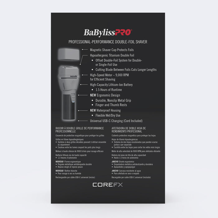 BaBylissPRO® COREFX Double-Foil Shaver (FX75FS2)
