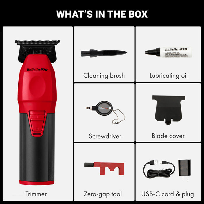 BaBylissPRO COREFX Trimmer – Red (FX76RD)