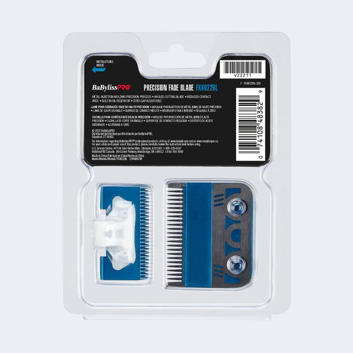 BaBylissPRO Blue Titanium Metal-Injection Molded Precision Fade Blade | FX8022BL