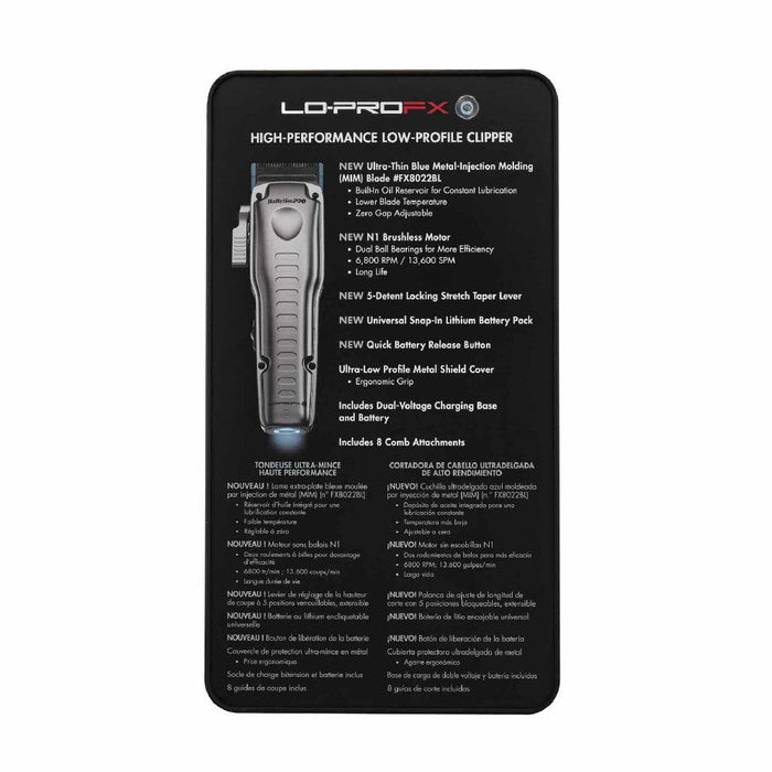 BaBylissPRO FXONE Lo-ProFX Limited Edition Matte Gray Clipper & Trimmer Combo – FX829MG & FX729MG