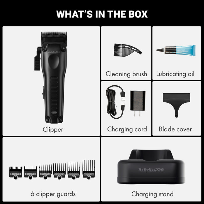 BaBylissPRO Compact LO-PRO Clipper – Black (FX82MB)