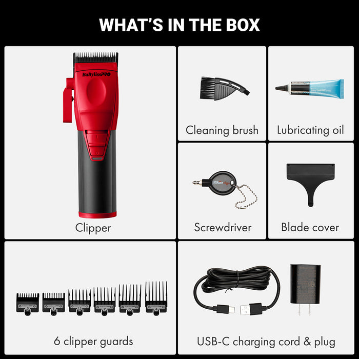 BaBylissPRO COREFX Clipper – Red (FX86RD)