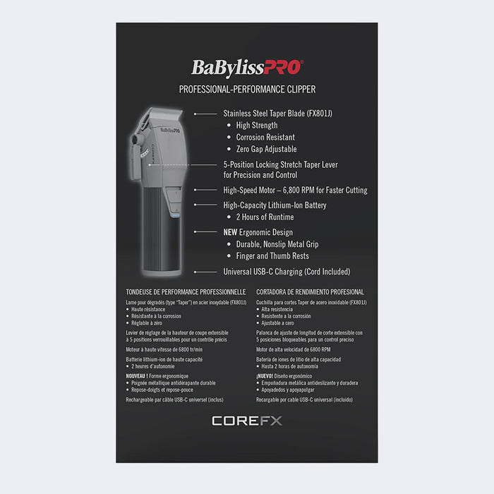 BaBylissPRO® COREFX Clipper (FX86)