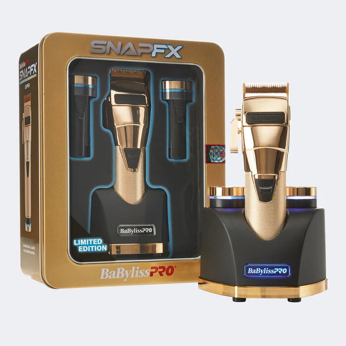 BaBylissPRO Limited Edition Gold SNAPFX Clipper with FREE 2 Replacement Batteries