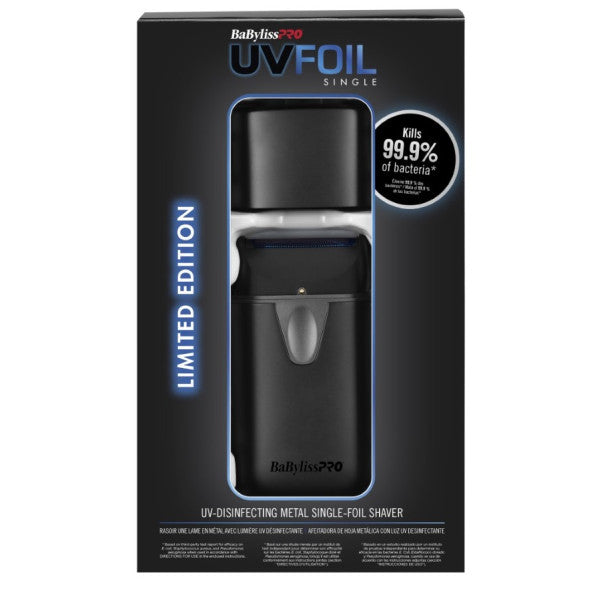BaBylissPRO UV Single-Foil Matte Black Shaver (FXLFS1MB) with FREE Carrying Case