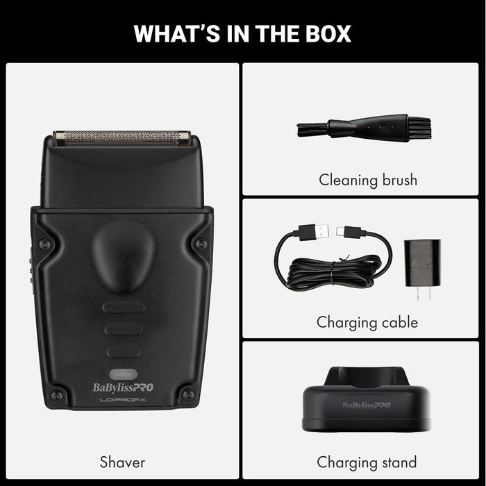 BaBylissPRO Compact LO-PRO Single Foil Shaver – Black (FXLPFS1MB)