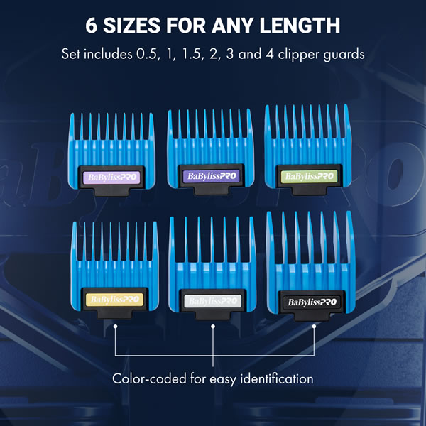 BaBylissPRO Dual-Coil Clipper FX95C & Trimmer FX95T Combo with Free Precision Magnetic Clipper Guards 6-Pack