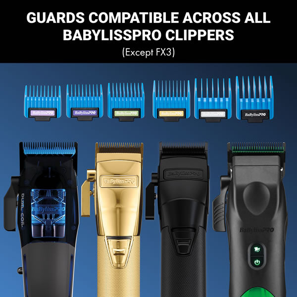 BaBylissPRO Dual-Coil Clipper FX95C & Trimmer FX95T Combo with Free Precision Magnetic Clipper Guards 6-Pack