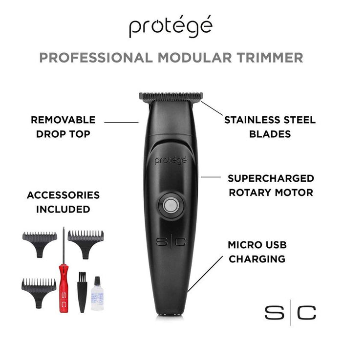 Stylecraft Protege Cordless Hair Trimmer - Matte Metallic Black
