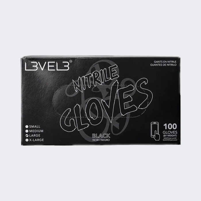 L3VEL3 Black Nitrile Gloves