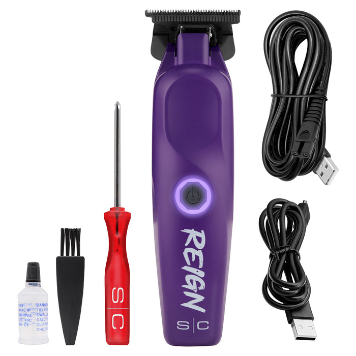 StyleCraft Reign Professional Hair Trimmer with EON Digital Brushless Motor - Purple