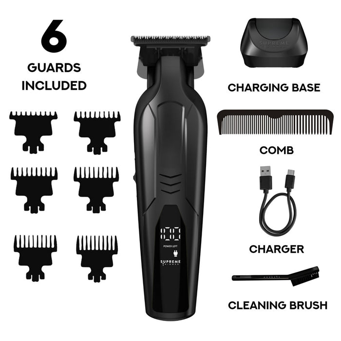 COCCO Hyper Veloce Pro Clipper Black & Supreme Vader Lite Trimmer Black Combo with FREE Premium Comb and Impacto  Shaver