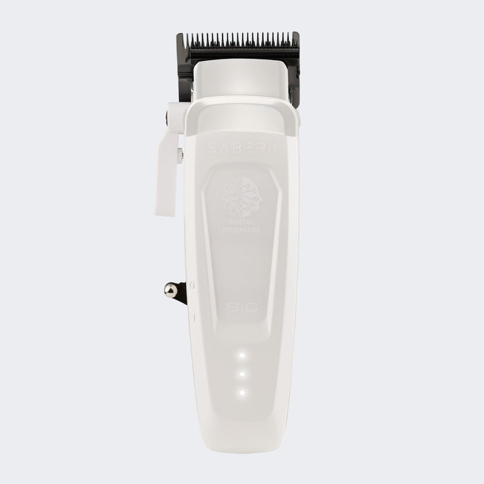 StyleCraft Saber II Cordless Digital Brushless Motor Clipper – White (SC619)