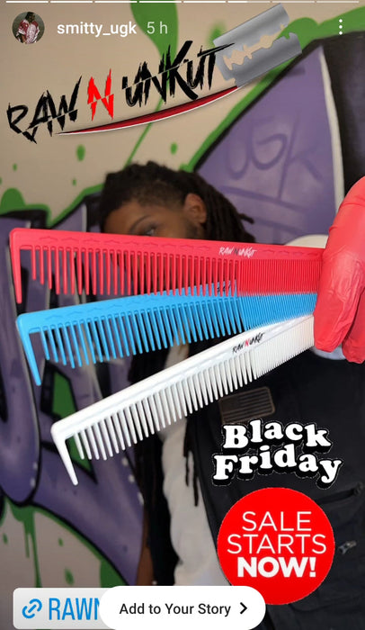 Raw N Unkut Parting Comb for Precision Styling and Ultimate Control