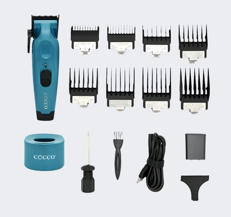 Cocco Pro Hyper Veloce Clipper Dark Teal with FREE Cocco IMPACTO Micro Wet - Dry Shaver