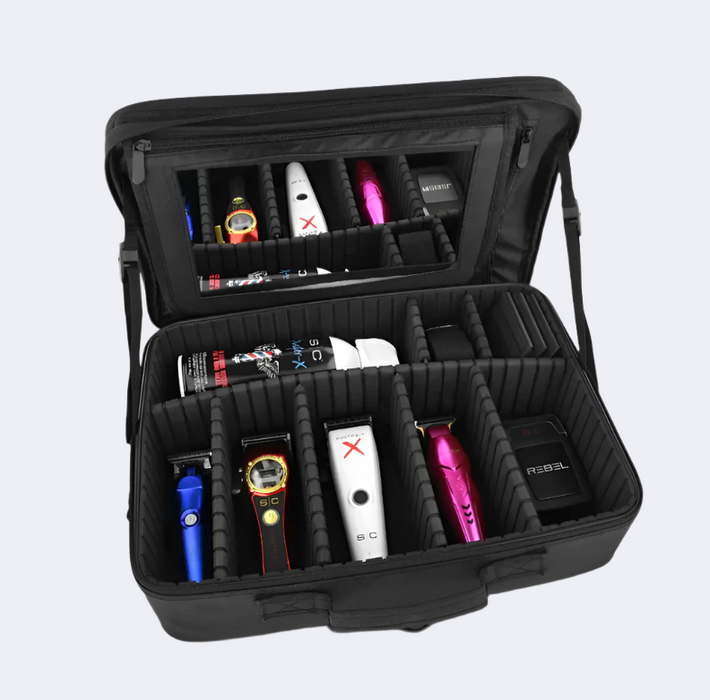 StyleCraft On-The-Go Barber/Stylist Tool Case w/ Mirror (SC328B)